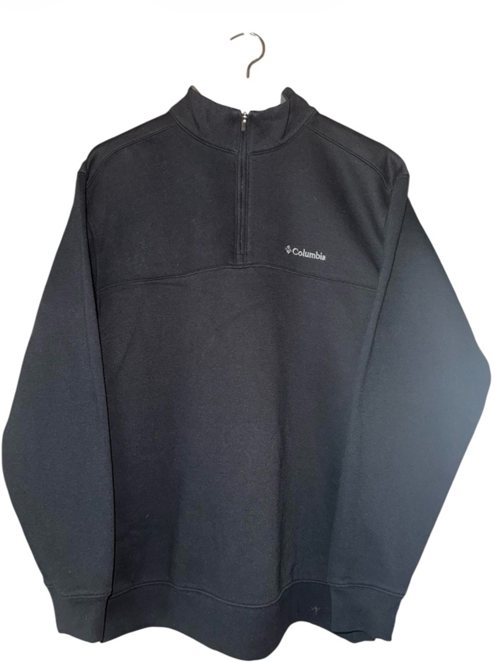 Columbia Gray and Black Half-Zip Fleece Pullover